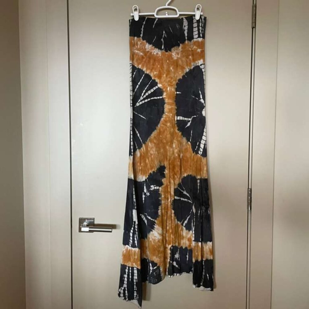 Boho Bamboo Hand Dyed Tie-Dye Maxi Skirt Dress Multi-Wear